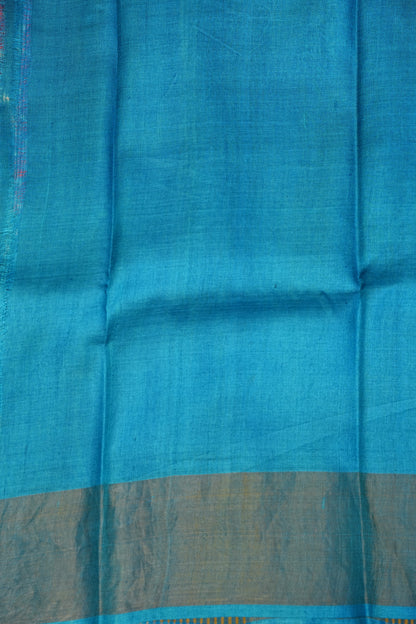 Geometric Patterned Pure Tussar Silk Saree-Pink|Silk Mark Certified