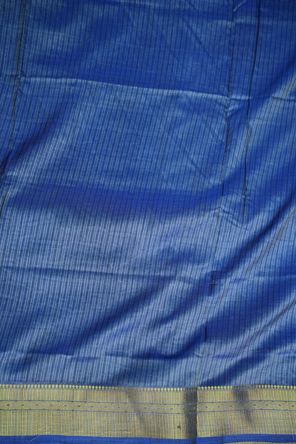 Royal Blue Semi Silk Saree with Elegant Ikat-Inspired Weaves & Designer Pallu