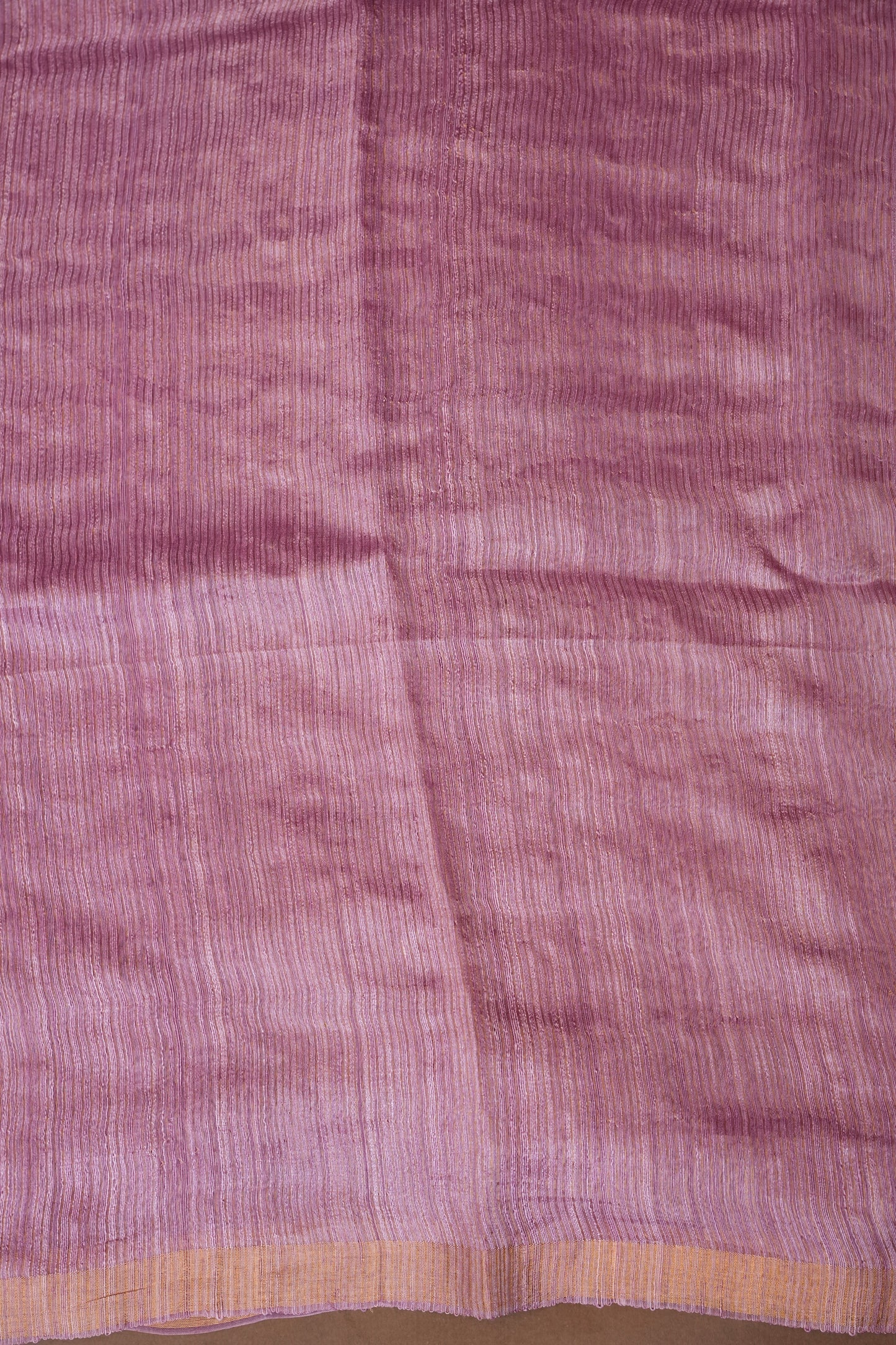 Mauve Pink Pure Muslin Pure Silk Saree|Silk Mark Certified