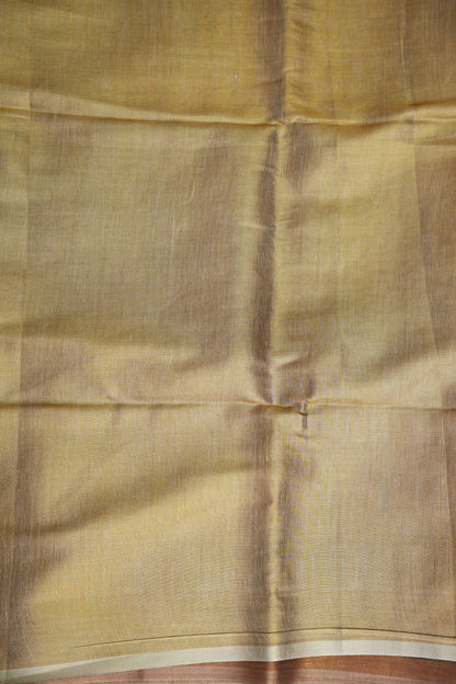 Digital Printed Tissue Raw Silk Saree with Enchanted Lotus Garden