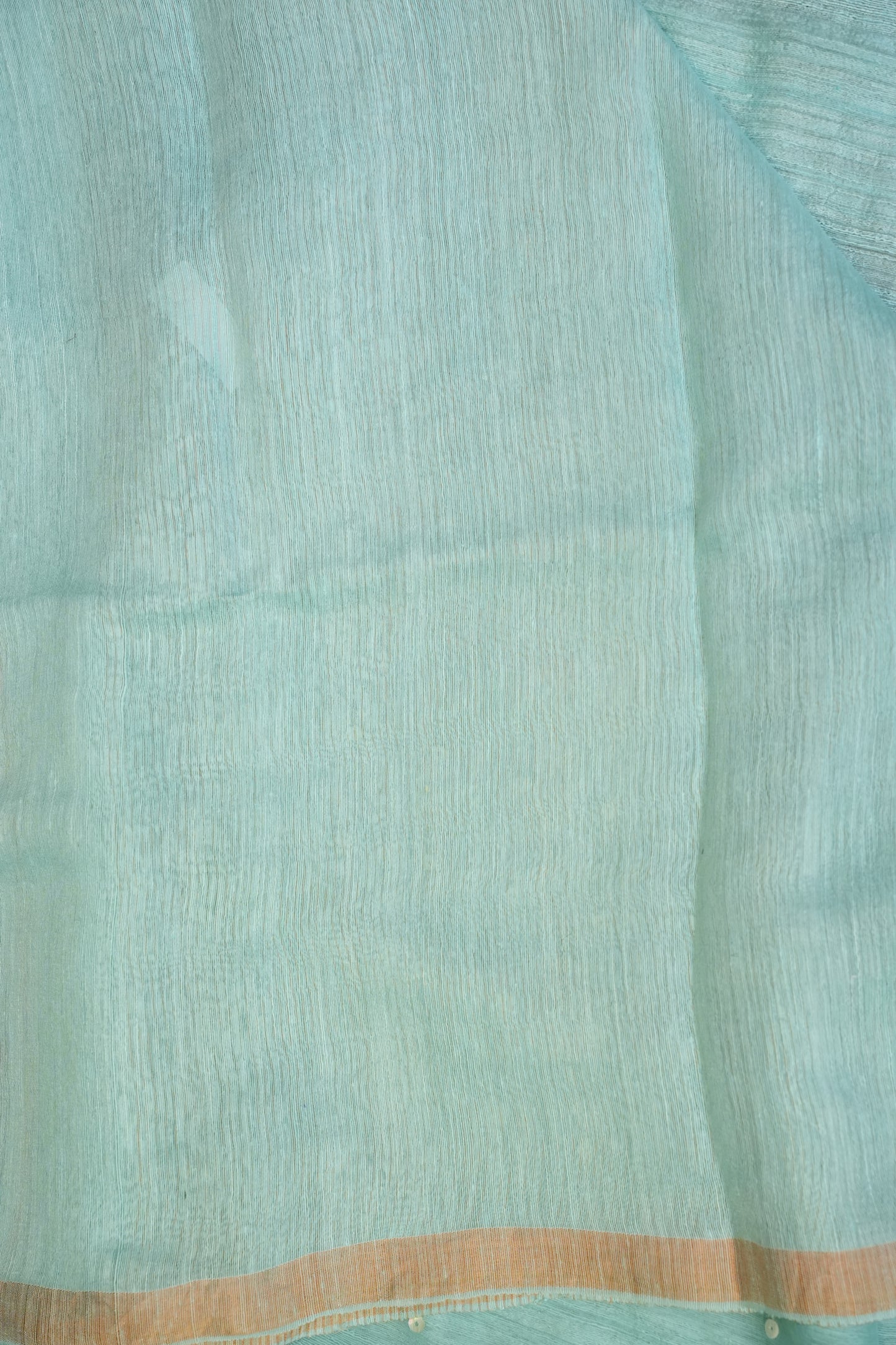 Aqua Blue Pure Muslin Matka Silk Saree|Silk Mark Certified