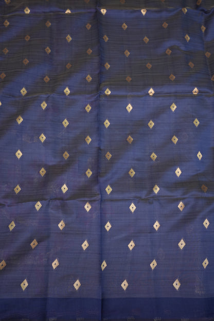 Khaddi Cotton Saree – Sage Green with Multicolour Woven Motifs & Floral Pallu