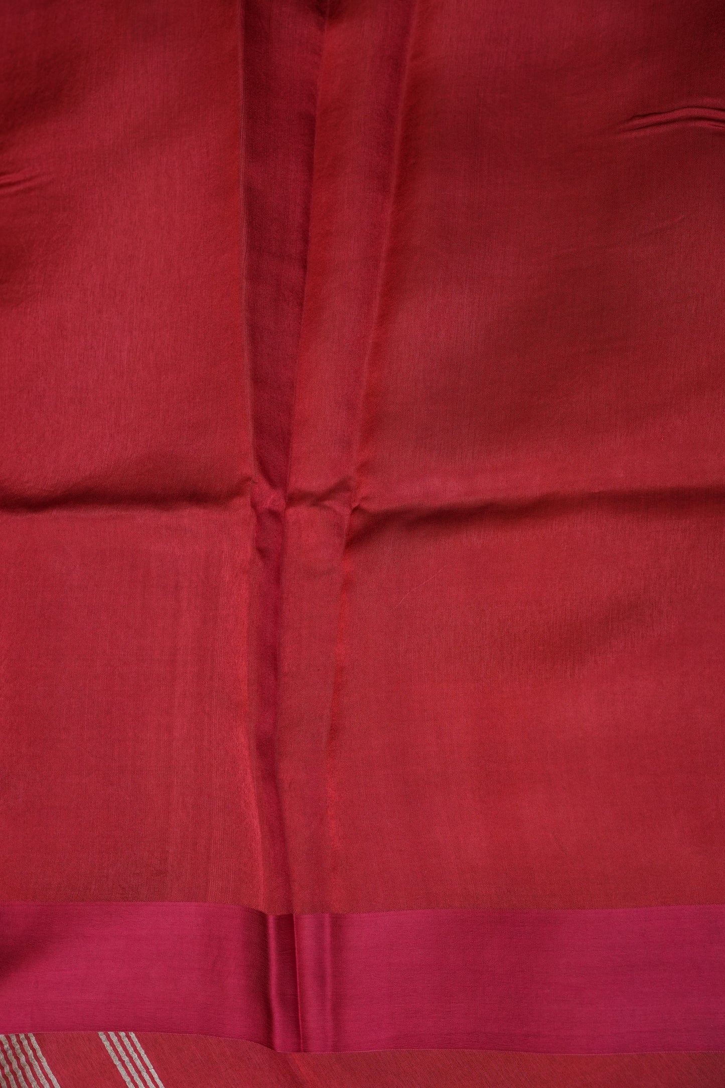 Pure Chanderi Silk Tissue Saree - Deep Red