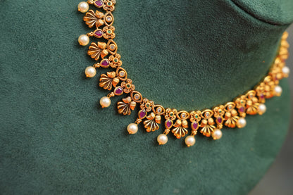 Antique Gold Plated Choker set