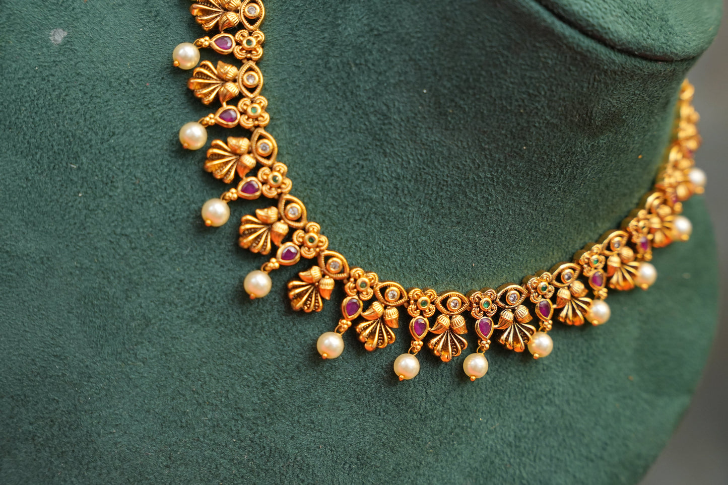 Antique Gold Plated Choker set