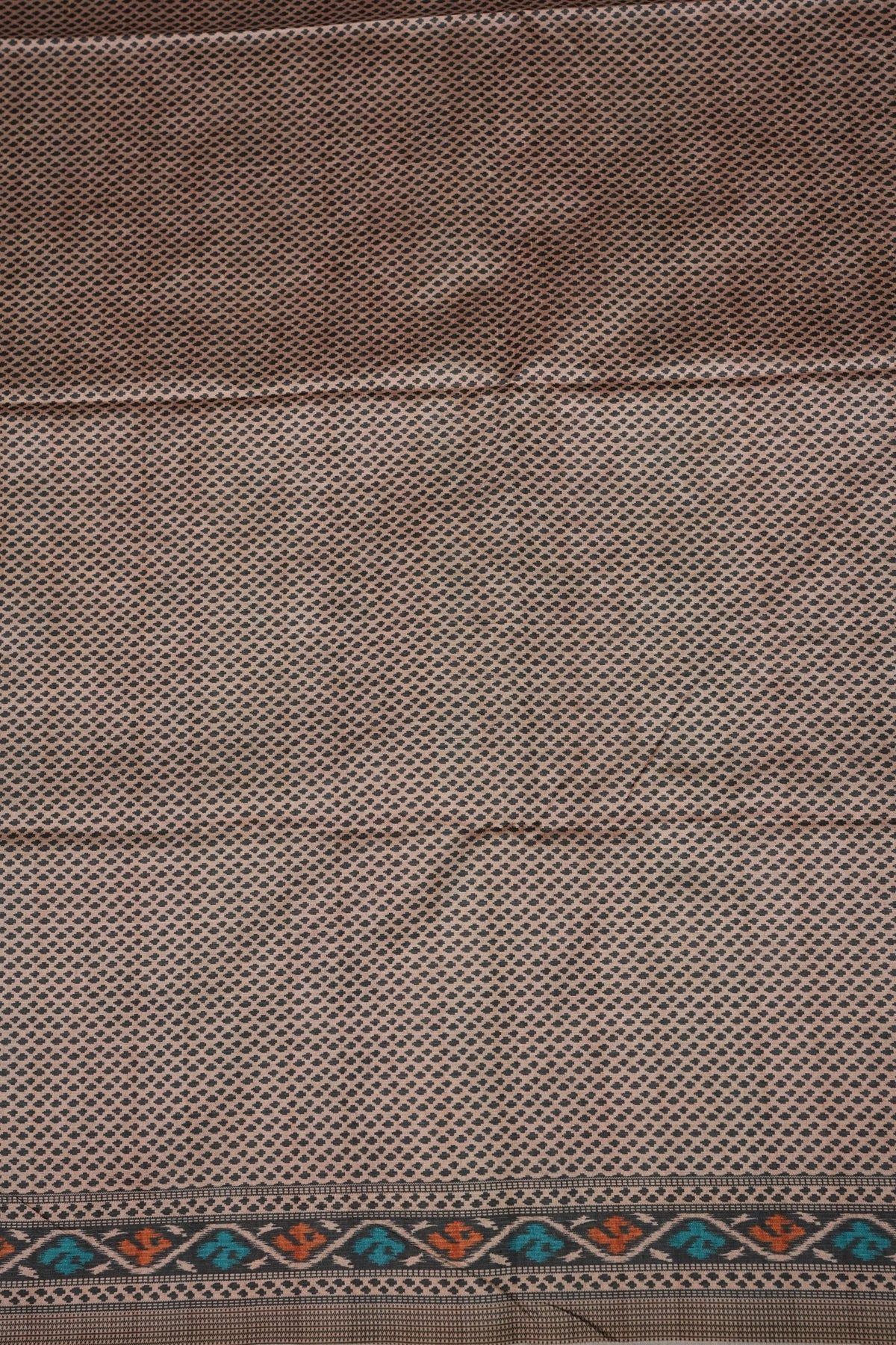 Semi Raw Silk Saree with Embroidered Body & Patola Styled Borders – Magenta Pink