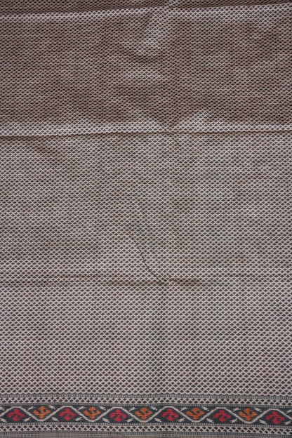 Semi Raw Silk Saree with Embroidered Body & Patola Styled Borders – Dusty Rose