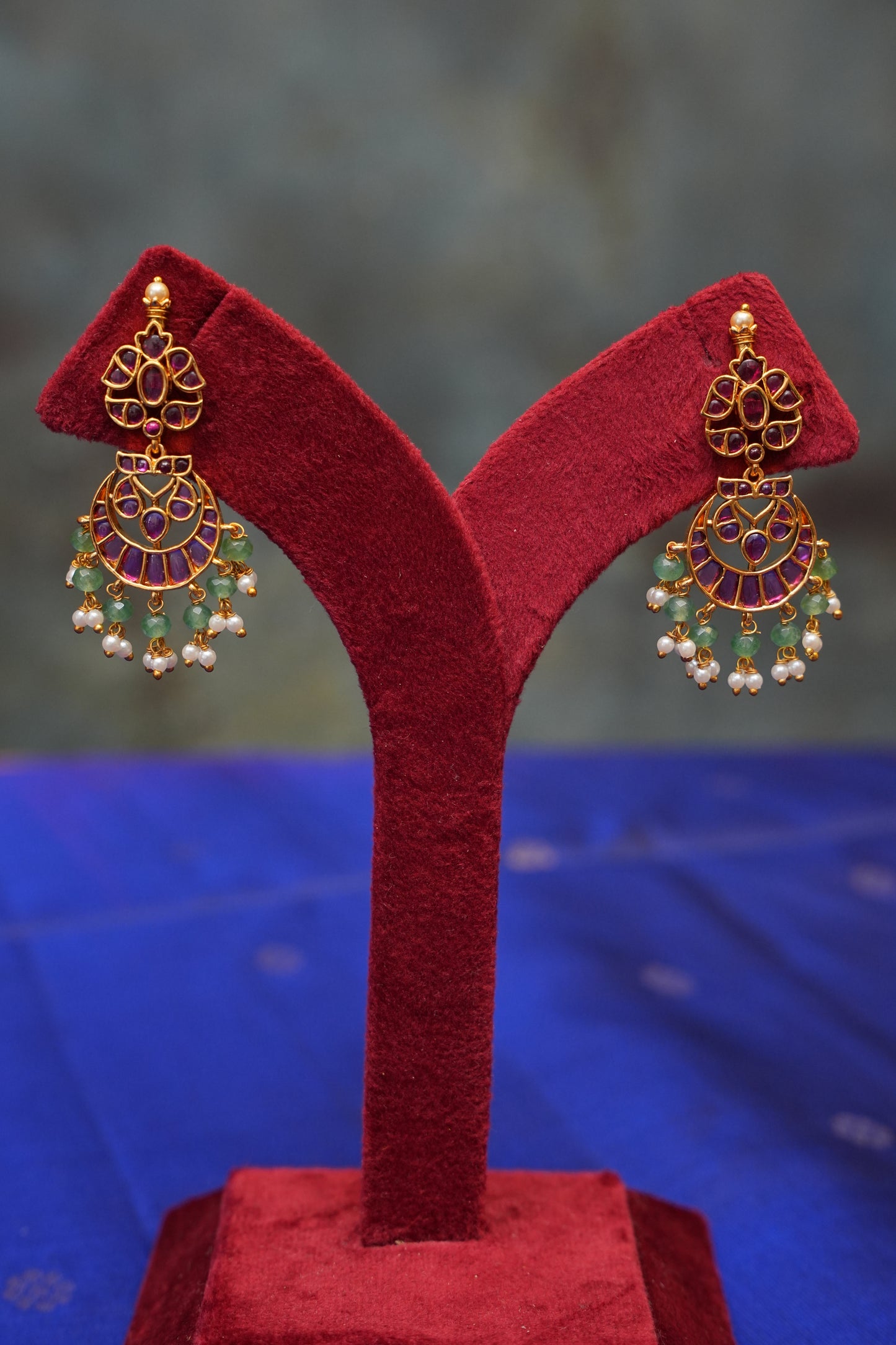 Antique Gold-Plated Temple Jewellery Necklace Choker Set