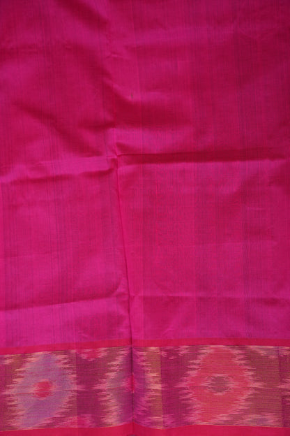 Ikkat Cotton Silk Saree - Purple and Pink