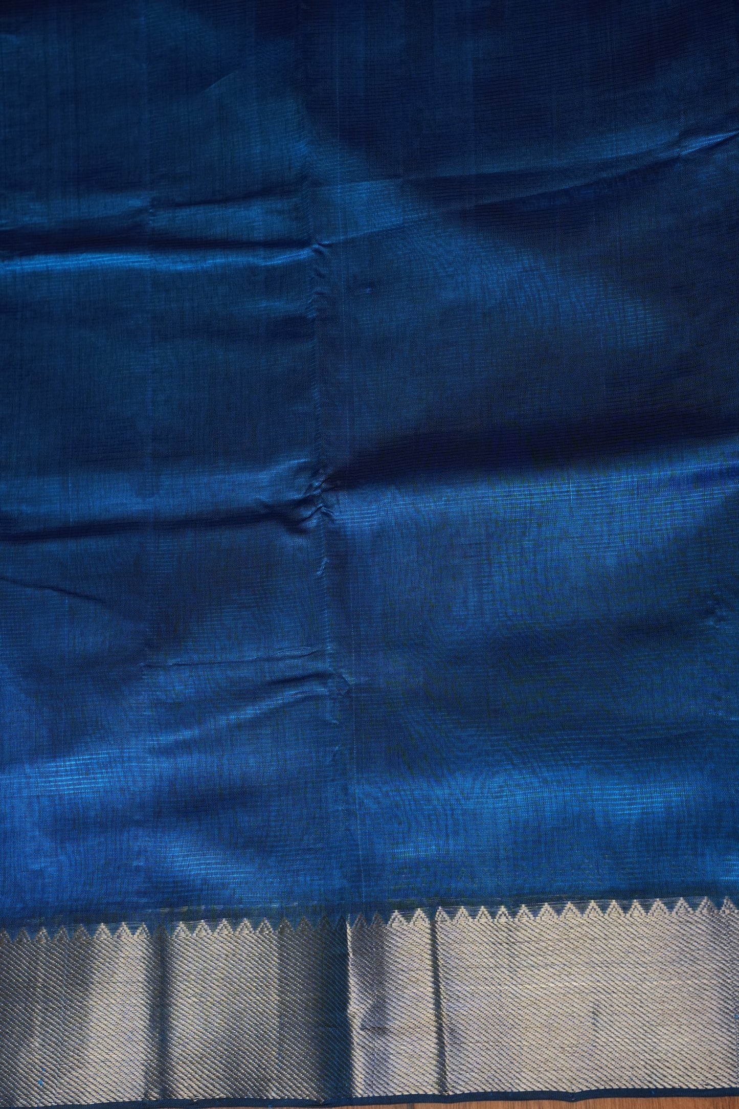 Mangalagiri Silk Cotton Saree - Peacock Blue