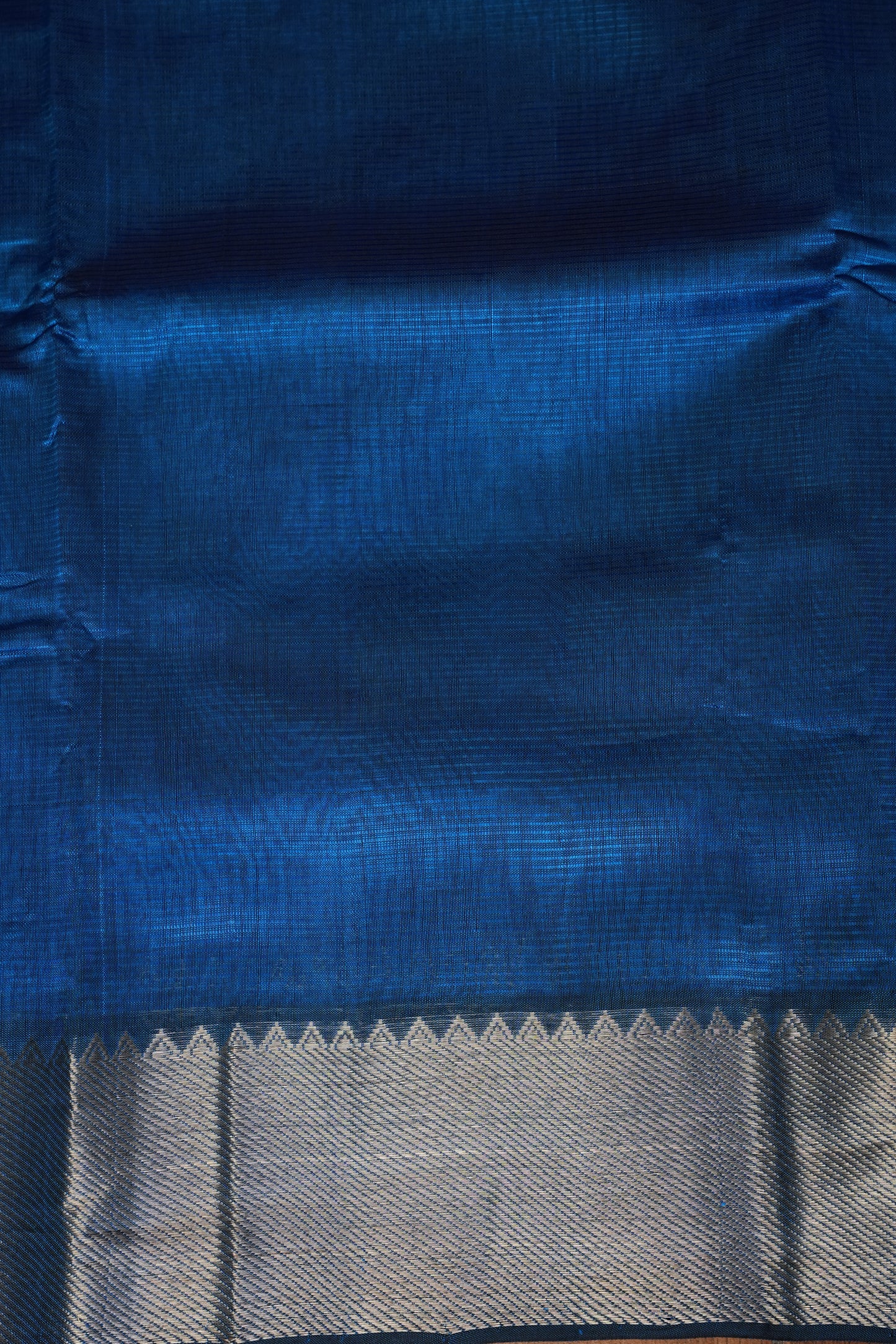 Mangalagiri Silk Cotton Saree - Peacock Blue