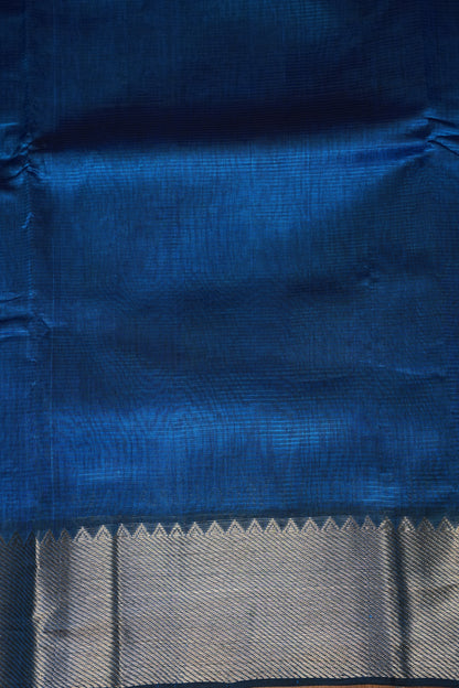 Mangalagiri Silk Cotton Saree - Peacock Blue