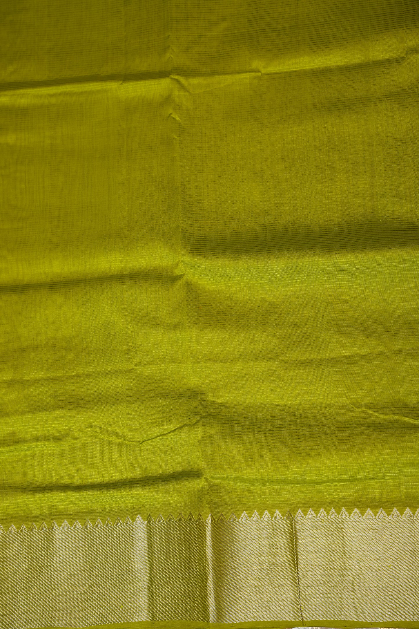 Mangalagiri Silk Cotton Saree - Parrot Green