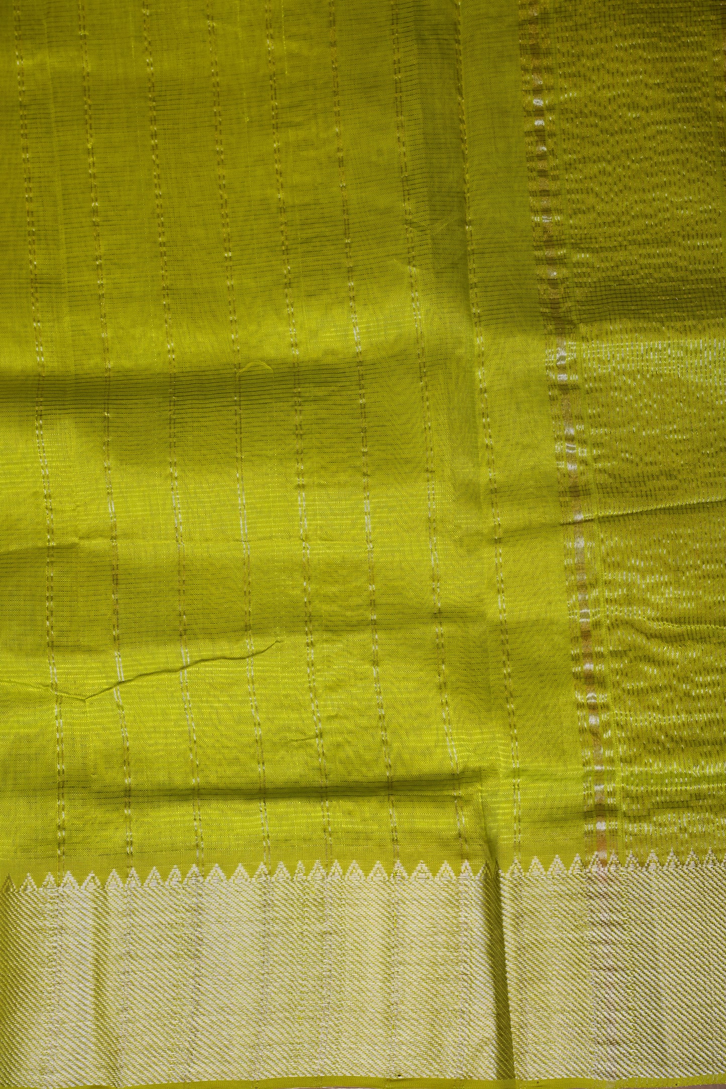 Mangalagiri Silk Cotton Saree - Parrot Green