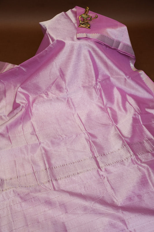 Mangalagiri Silk Cotton Saree - Soft Pastel Pink
