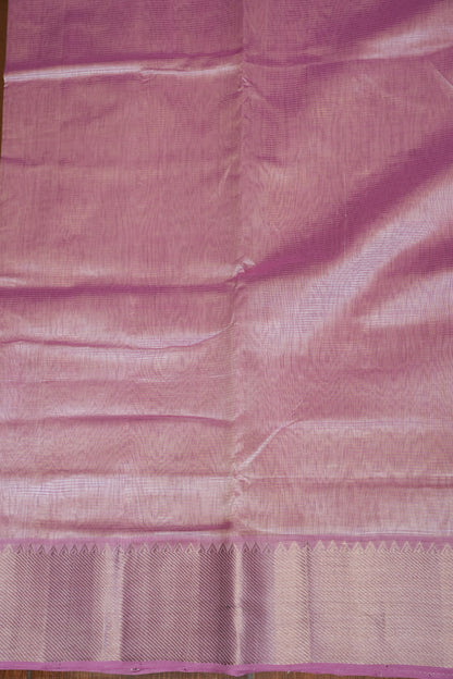 Mangalagiri Silk Cotton Saree - Soft Pastel Pink