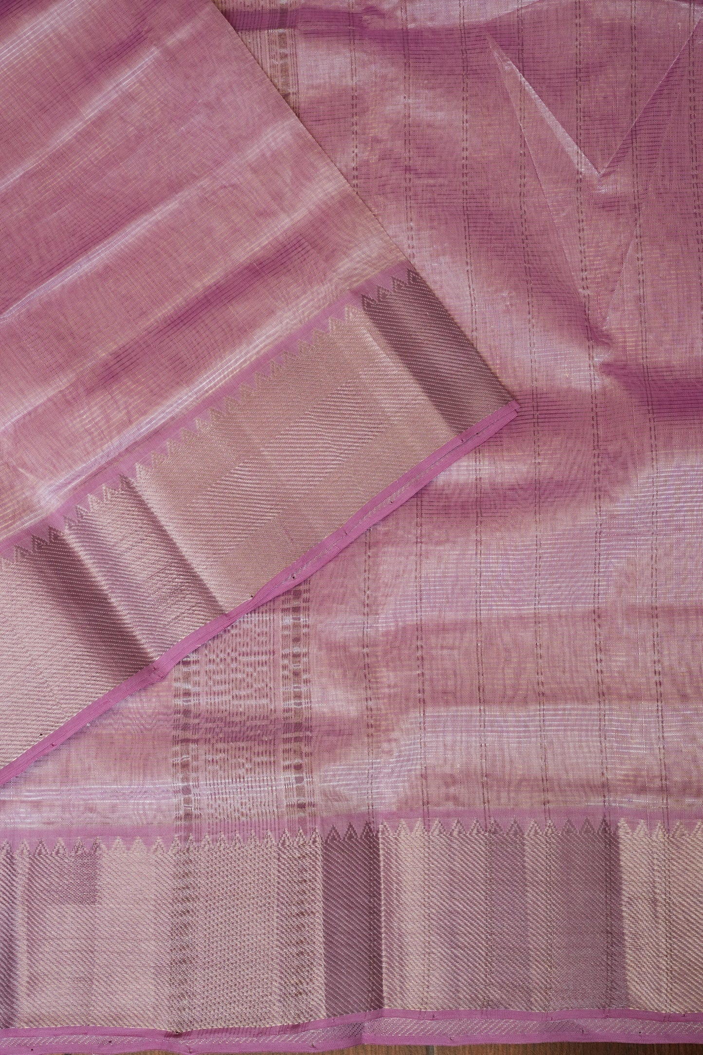 Mangalagiri Silk Cotton Saree - Soft Pastel Pink