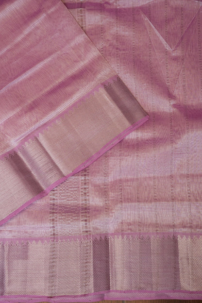 Mangalagiri Silk Cotton Saree - Soft Pastel Pink