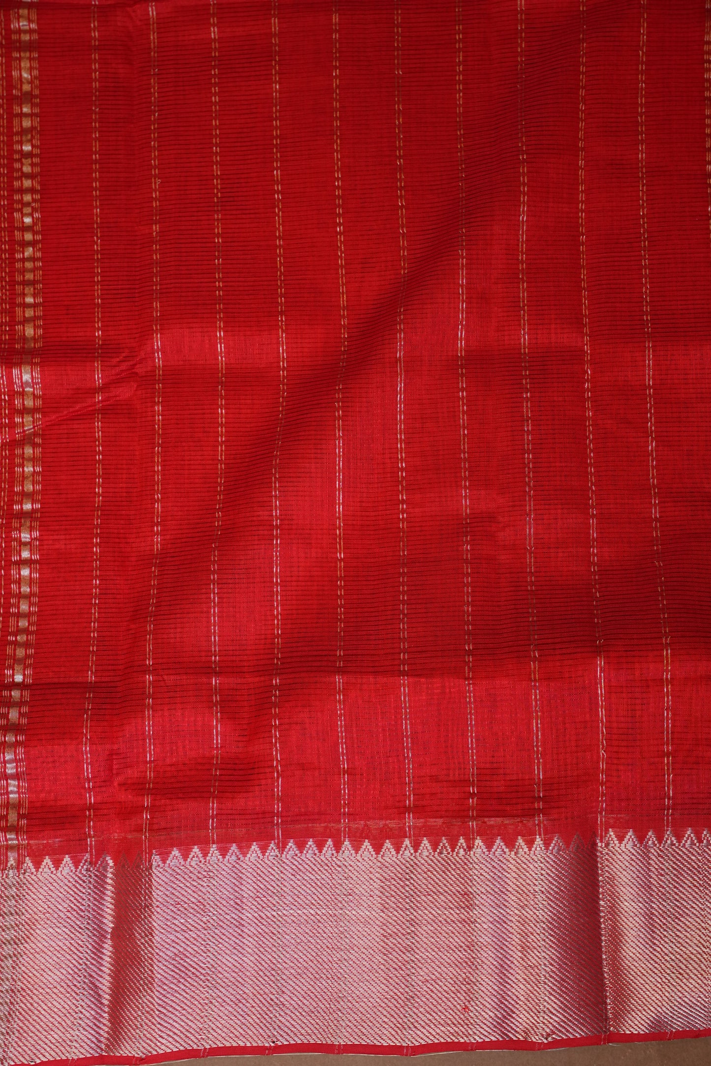 Mangalagiri Silk Cotton Saree - Red