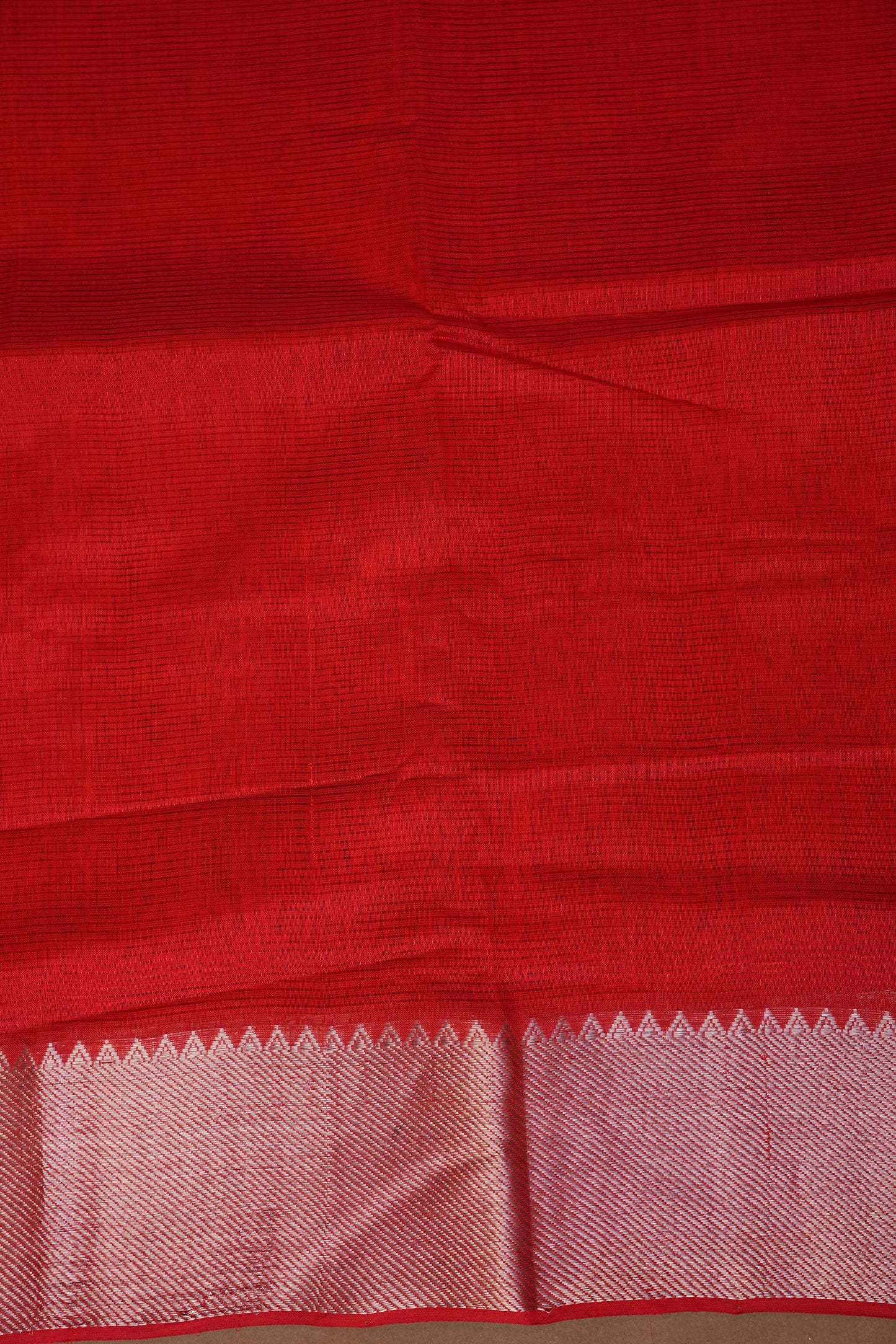 Mangalagiri Silk Cotton Saree - Red