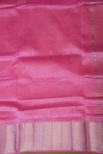 Mangalagiri Silk Cotton Saree - Candy Pink