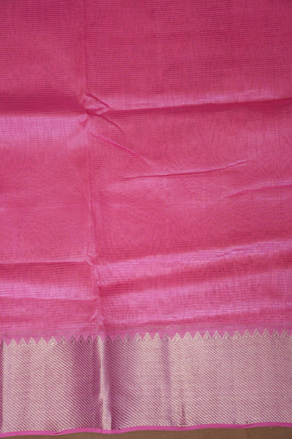 Mangalagiri Silk Cotton Saree - Candy Pink