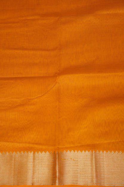 Mangalagiri Silk Cotton Saree - Mustard Yellow