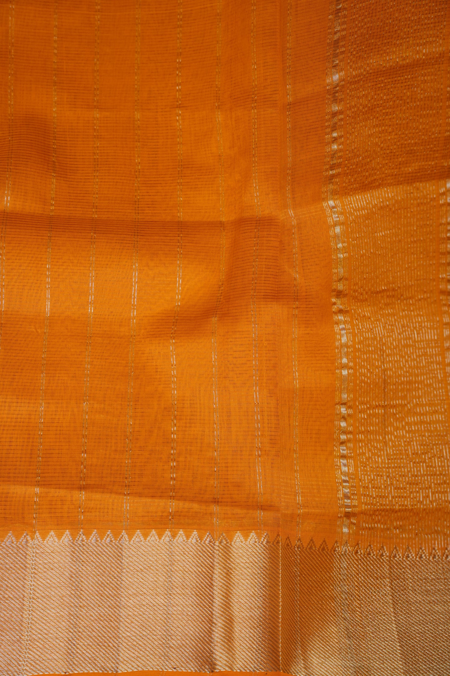 Mangalagiri Silk Cotton Saree - Mustard Yellow