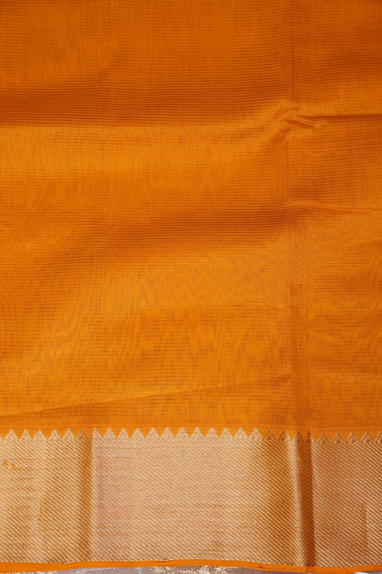 Mangalagiri Silk Cotton Saree - Mustard Yellow