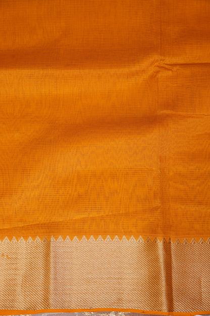 Mangalagiri Silk Cotton Saree - Mustard Yellow