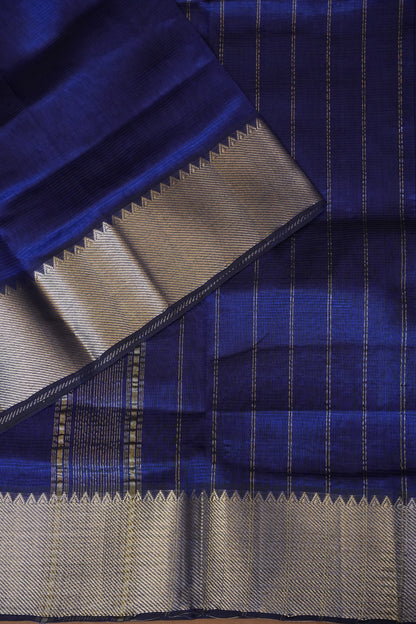 Mangalagiri Silk Cotton Saree - Royal Blue