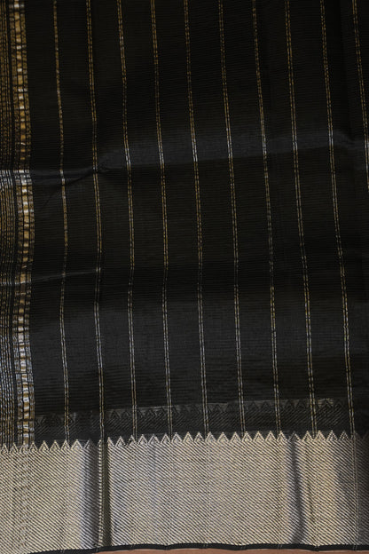 Mangalagiri Silk Cotton Saree - Classic Black