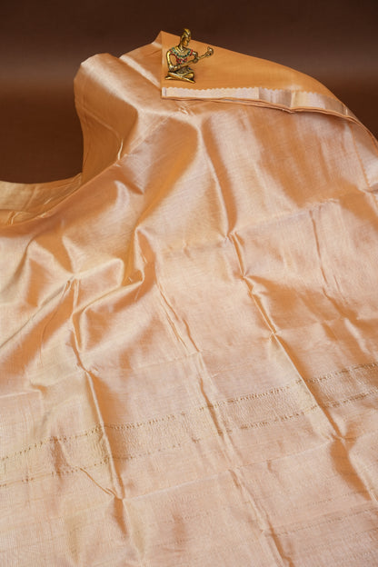 Mangalagiri Silk Cotton Saree - Ivory Beige