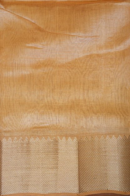 Mangalagiri Silk Cotton Saree - Ivory Beige