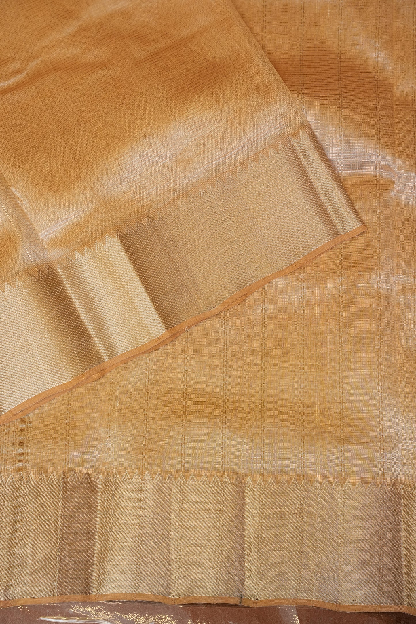 Mangalagiri Silk Cotton Saree - Ivory Beige