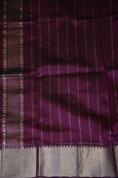 Mangalagiri Silk Cotton Saree - Rich Plum