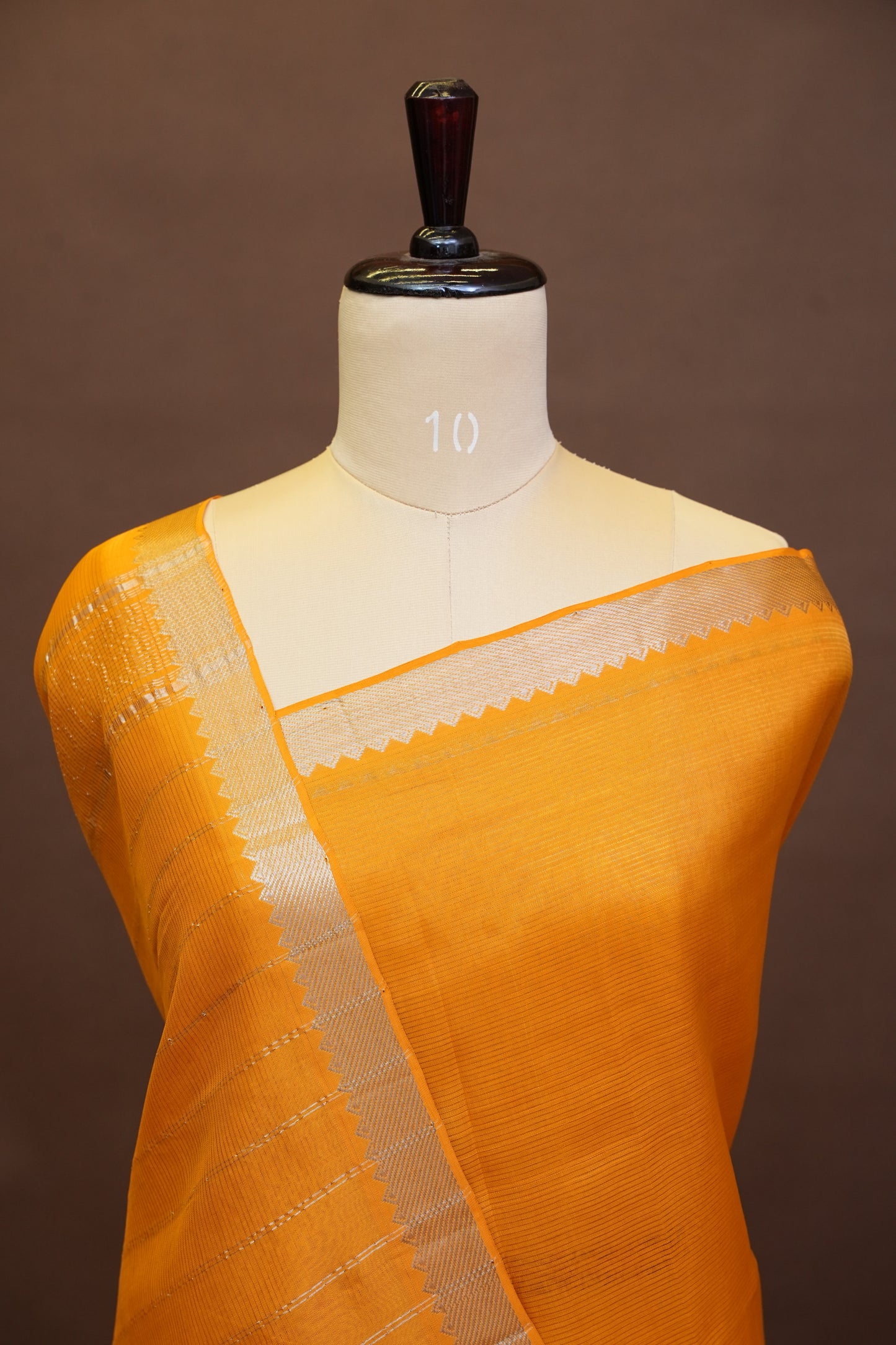 Mangalagiri Silk Cotton Saree - Mustard Yellow