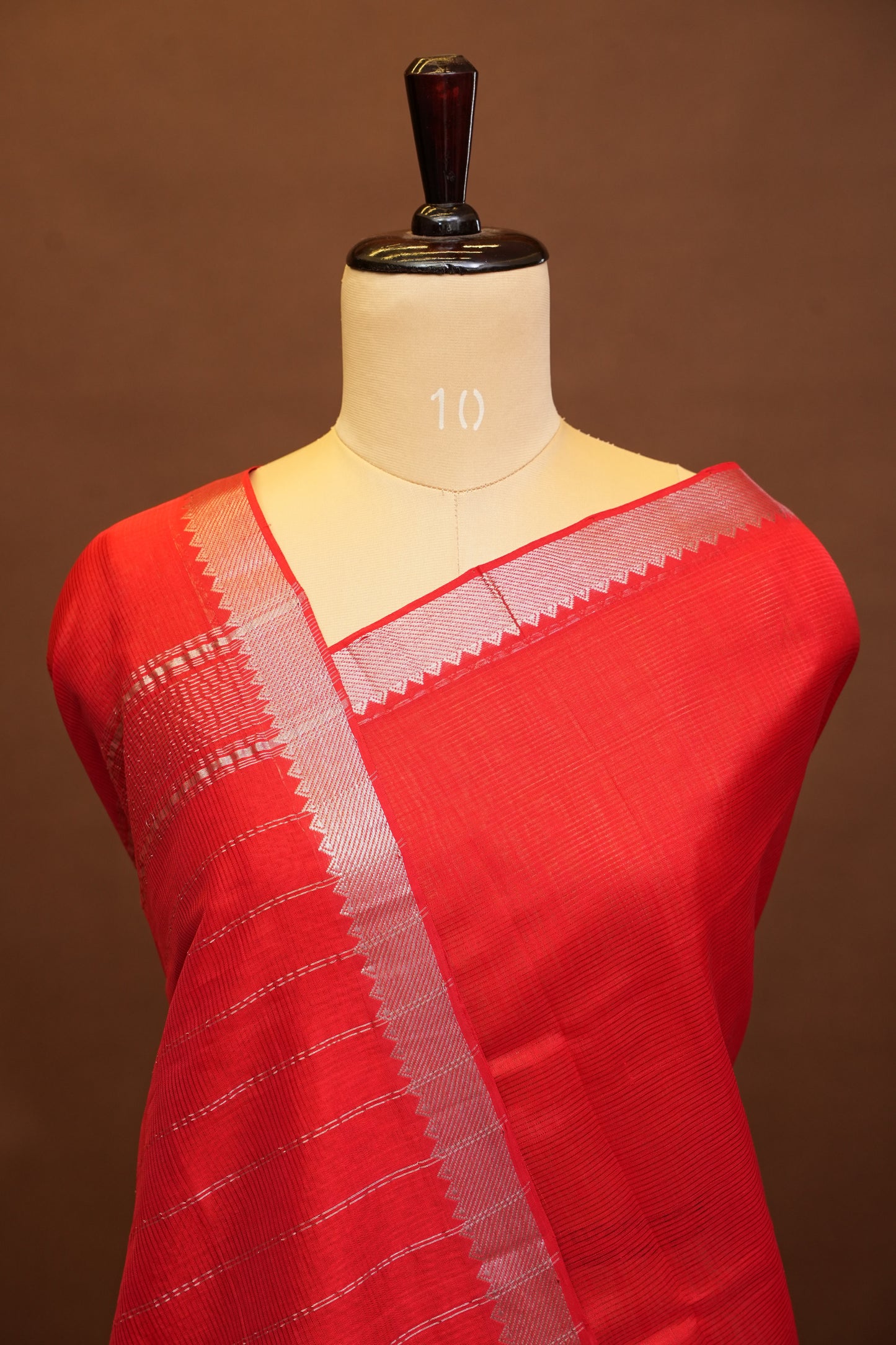 Mangalagiri Silk Cotton Saree - Red