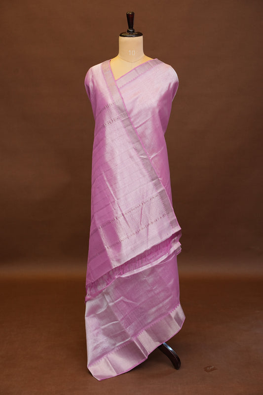 Mangalagiri Silk Cotton Saree - Soft Pastel Pink