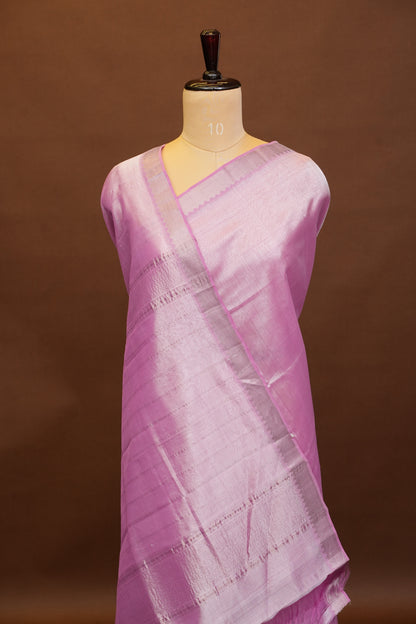 Mangalagiri Silk Cotton Saree - Soft Pastel Pink