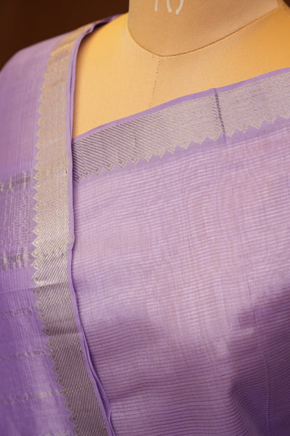 Mangalagiri Silk Cotton Saree - Lavender
