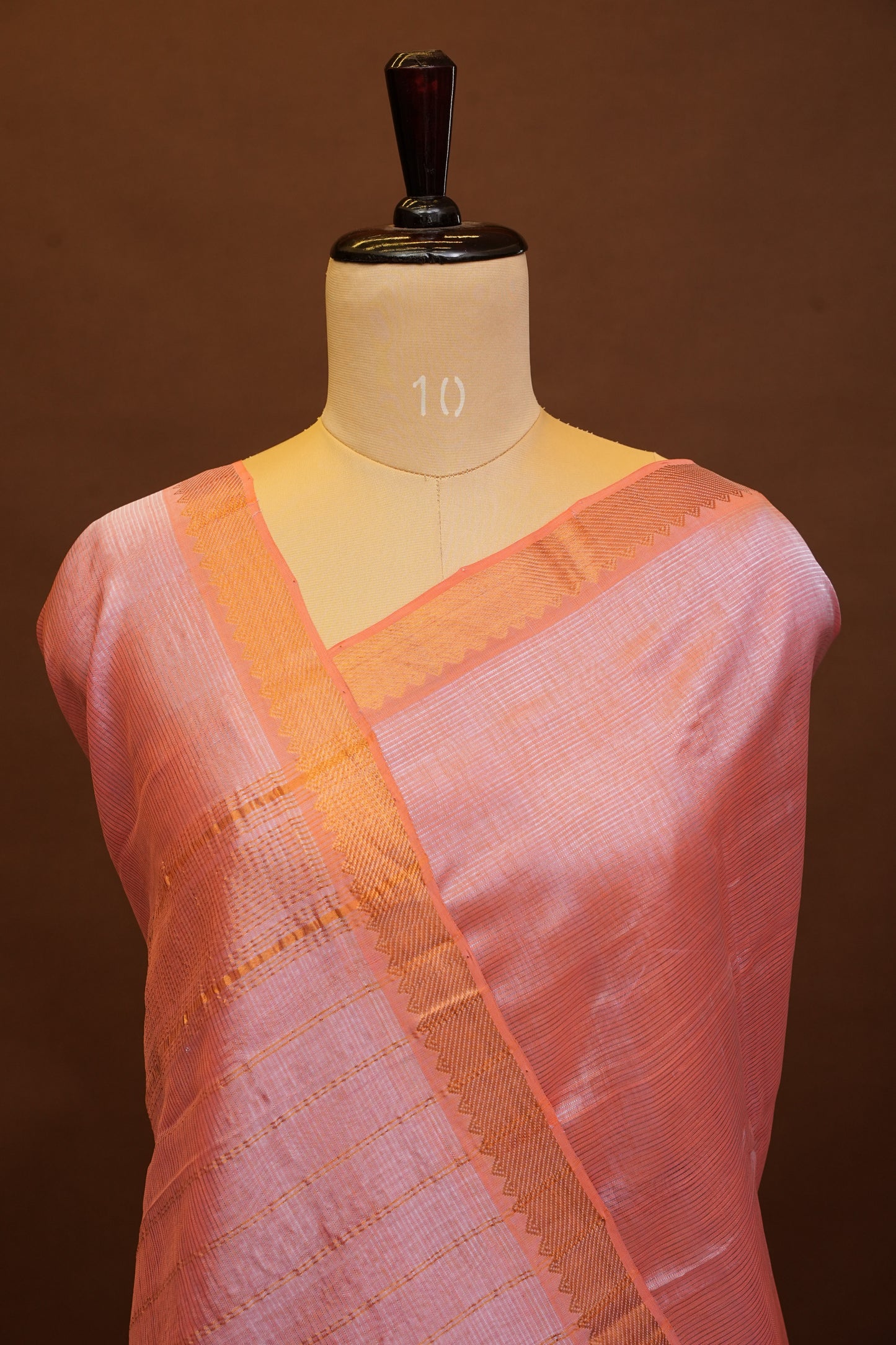 Mangalagiri Silk Cotton Saree - Peach