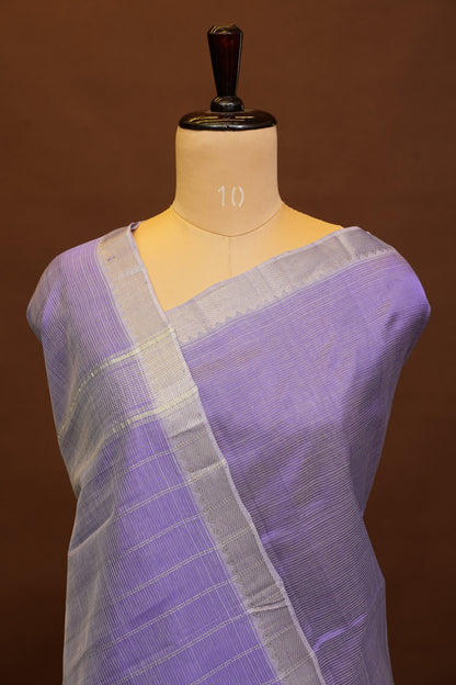 Mangalagiri Silk Cotton Saree - Lavender