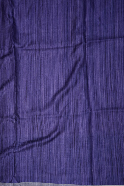 Semi Tussar Saree with Patola Body, Gap Border & Pallu – Magenta & Royal Blue