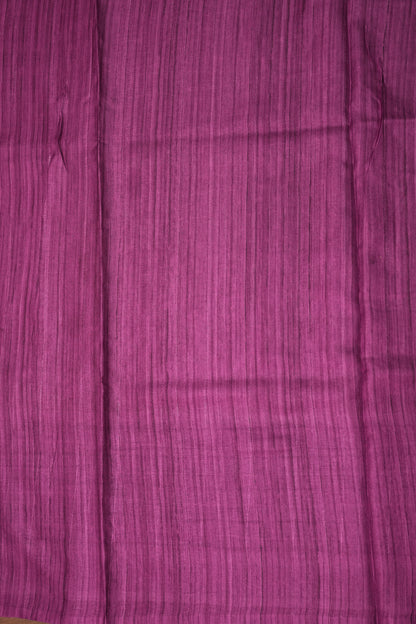 Semi Tussar Saree with Patola Body, Gap Border & Pallu – Olive Green & Magenta