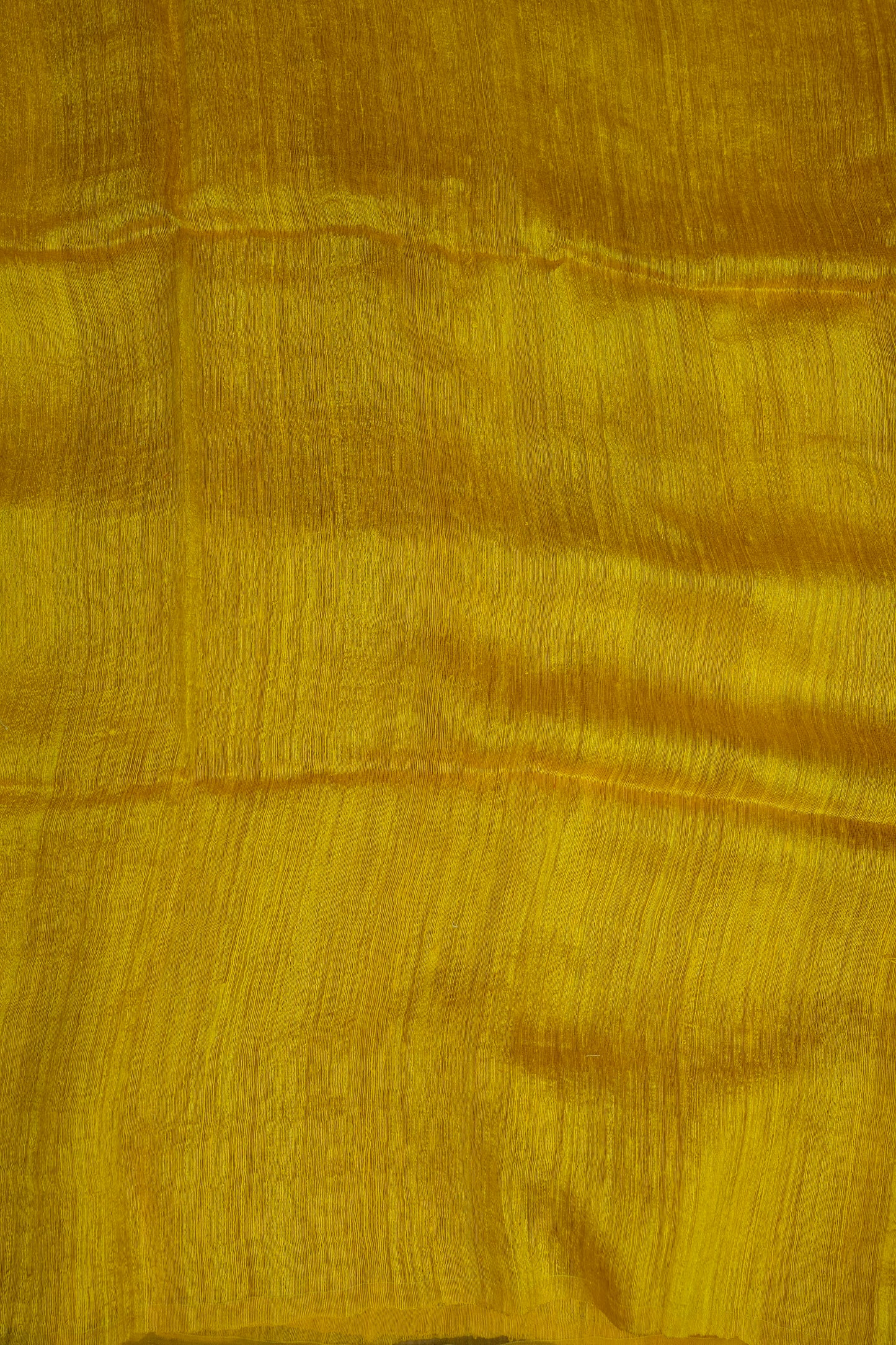 Yellow Pure Muslin by Matka Resham Pure Silk Saree | Silk Mark Certified