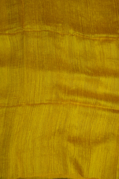 Yellow Pure Muslin by Matka Resham Pure Silk Saree | Silk Mark Certified
