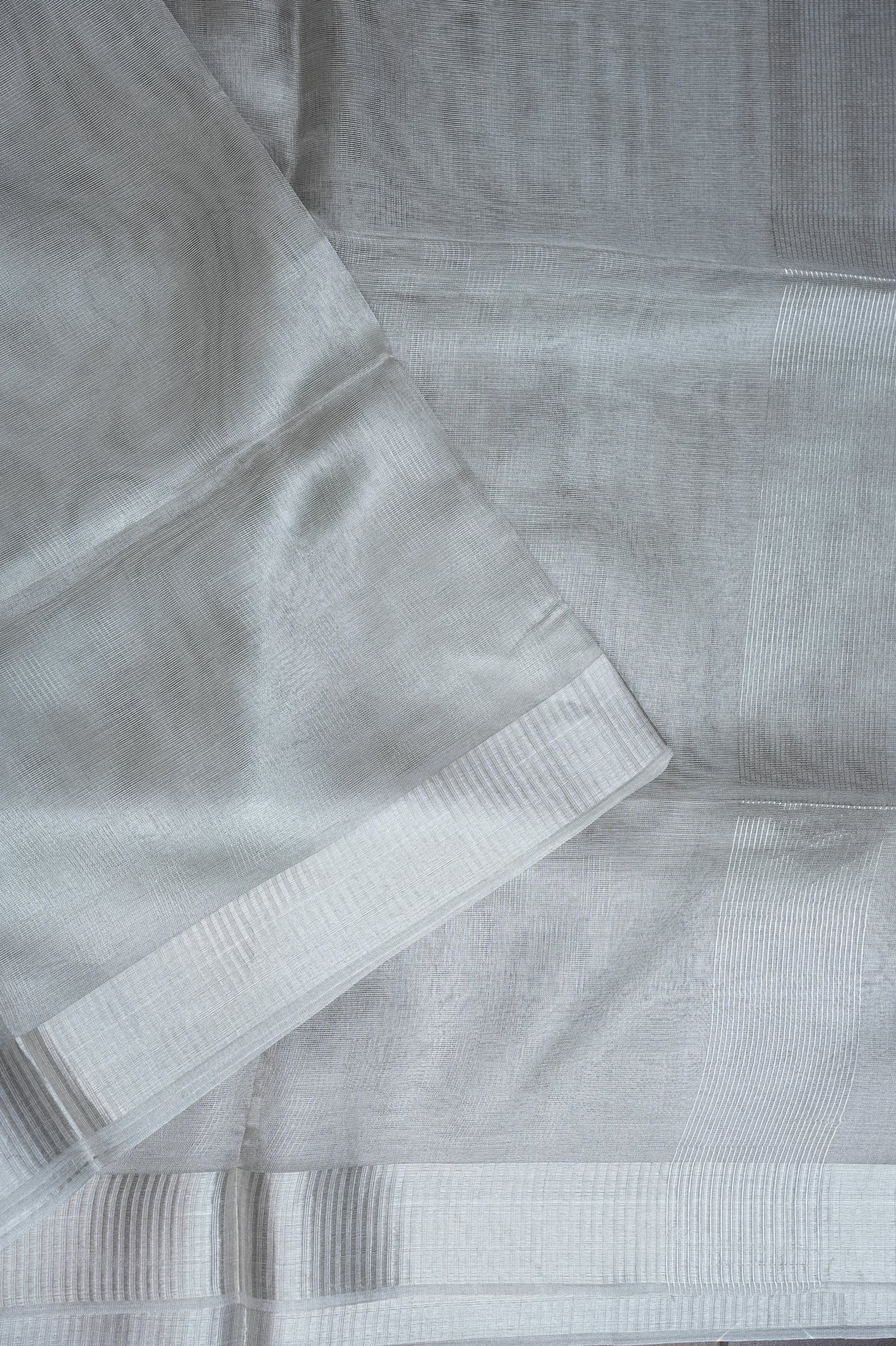 Premium Tissue Silk Saree – Timeless Silver Elegance