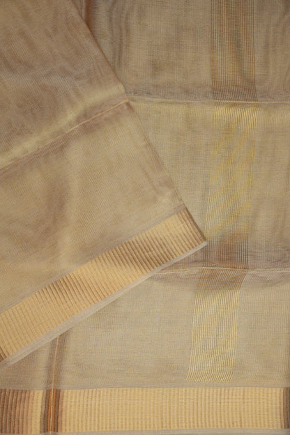 Premium Tissue Silk Saree – Elegant Champagne Gold Grace