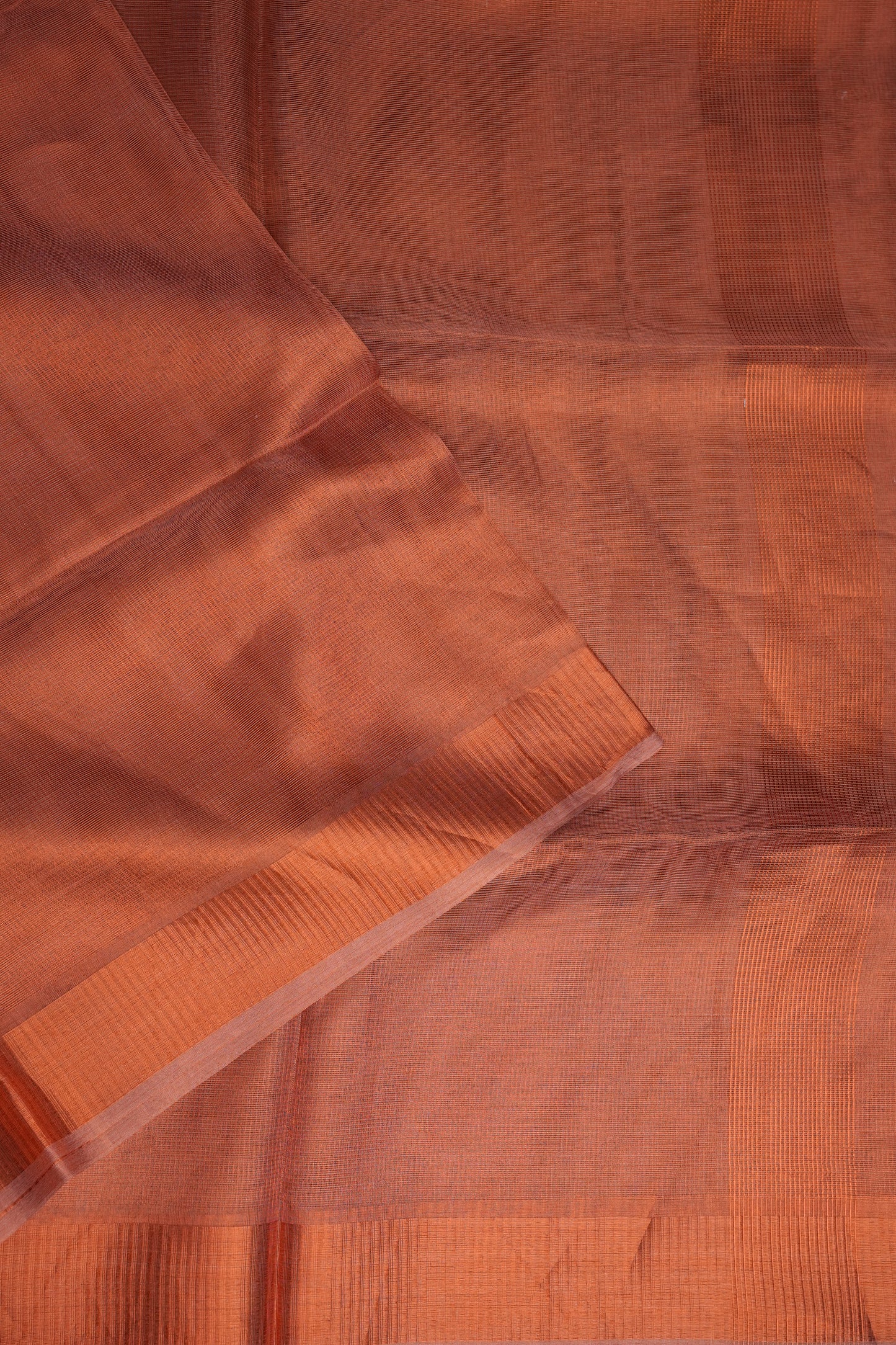 Premium Tissue Silk Saree – Copper Rust Elegance